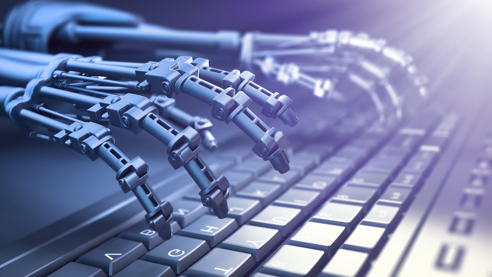 AI working on laptops